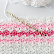 Load image into Gallery viewer, Candy Stripes Crochet Baby Blanket Success