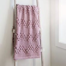 Load image into Gallery viewer, Chevron Bobble Stitch Blanket Knitting Pattern