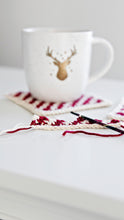 Load image into Gallery viewer, Candy Cane Coasters Crochet Pattern