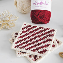 Load image into Gallery viewer, Candy Cane Coasters Crochet Pattern