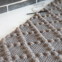 Load image into Gallery viewer, The Rhombus Bobble Stitch Throw Crochet Pattern