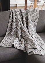 Load image into Gallery viewer, The Rhombus Bobble Stitch Throw Crochet Pattern
