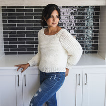 Load image into Gallery viewer, Lazy Day Pullover Chunky Sweater Knitting Pattern