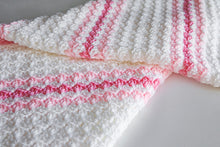 Load image into Gallery viewer, Candy Stripes Crochet Baby Blanket Success