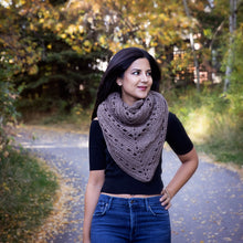 Load image into Gallery viewer, Easy Autumn Triangle Shawl Crochet Pattern