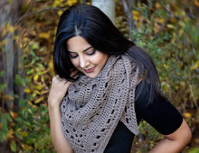 Load image into Gallery viewer, Easy Autumn Triangle Shawl Crochet Pattern
