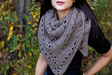 Load image into Gallery viewer, Easy Autumn Triangle Shawl Crochet Pattern