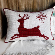 Load image into Gallery viewer, Holiday Christmas Throw Pillows Crochet Pattern