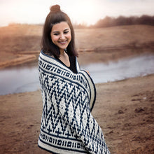 Load image into Gallery viewer, Aztec Mosaic Crochet Blanket Wrap Pattern