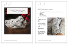 Load image into Gallery viewer, Cozy Warm Slipper Socks Crochet Pattern