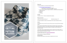 Load image into Gallery viewer, Argyle Headband / Ear Warmer Knitting Pattern