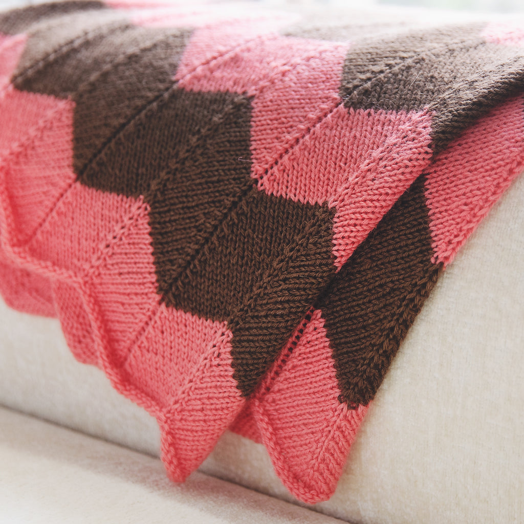 Chevron Revival Throw Blanket Knitting Pattern