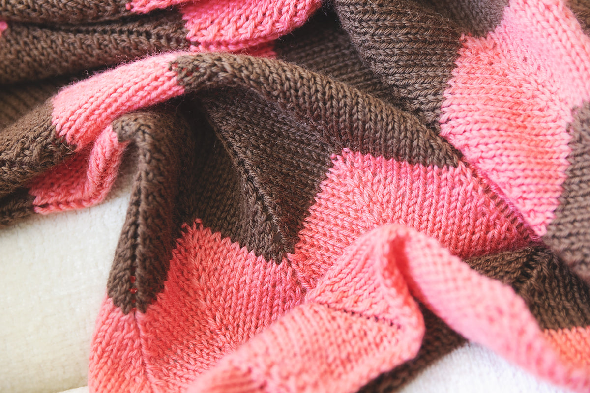 Chevron Revival Throw Blanket Knitting Pattern