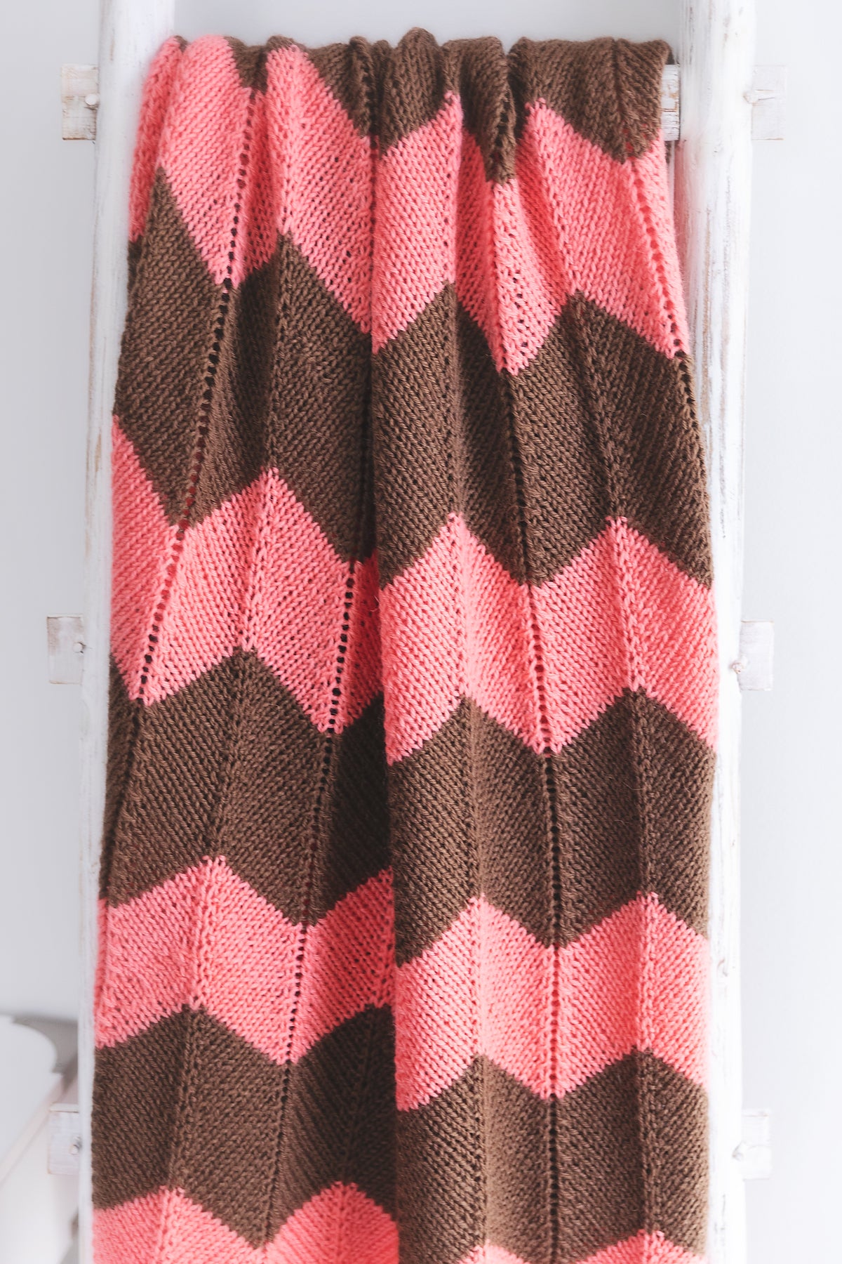 Chevron Revival Throw Blanket Knitting Pattern