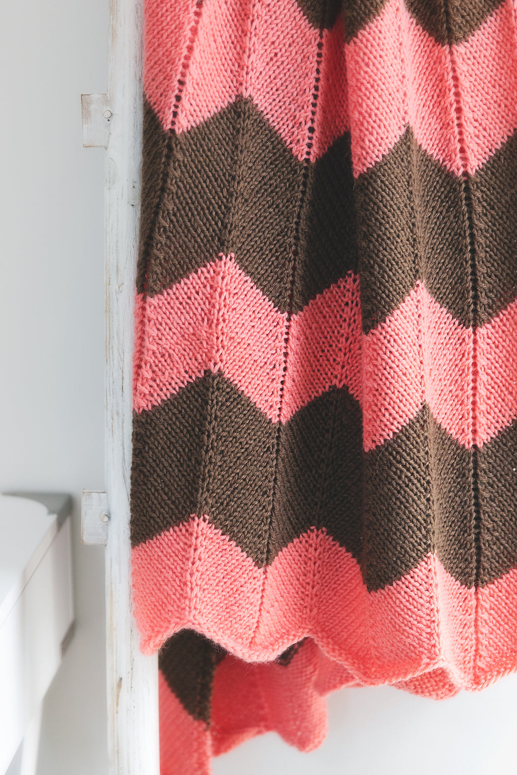 Chevron Revival Throw Blanket Knitting Pattern
