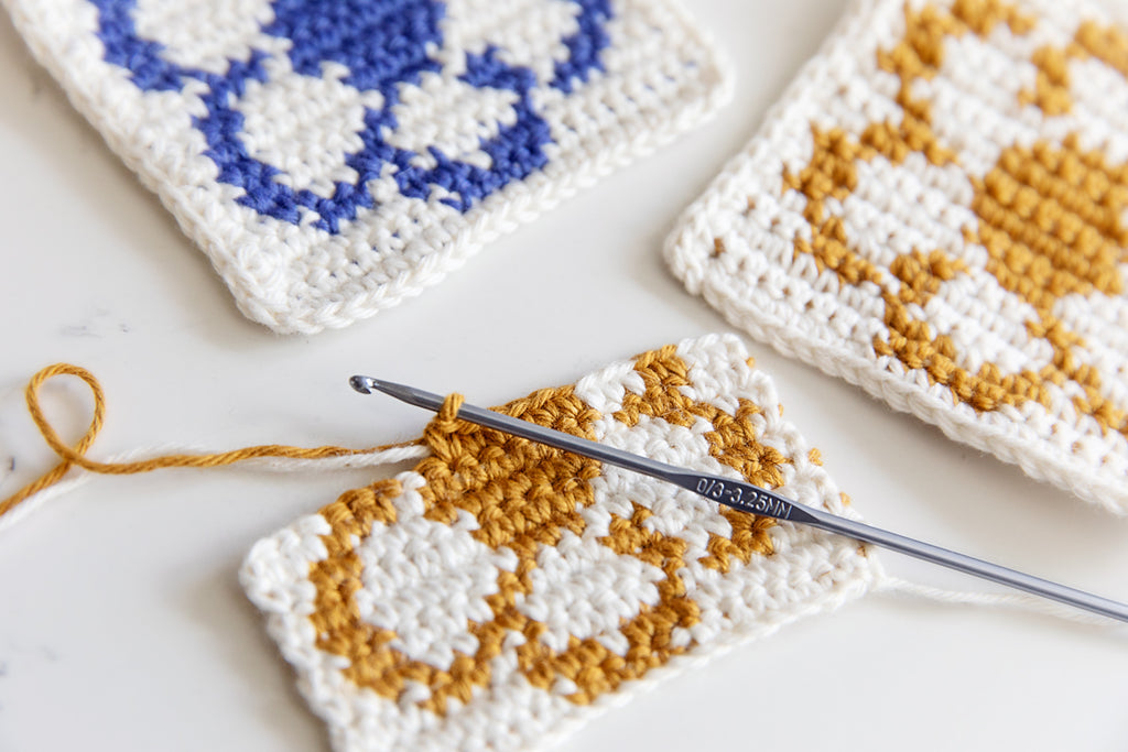 Easy Daisy Crochet Flower Coasters PDF Pattern