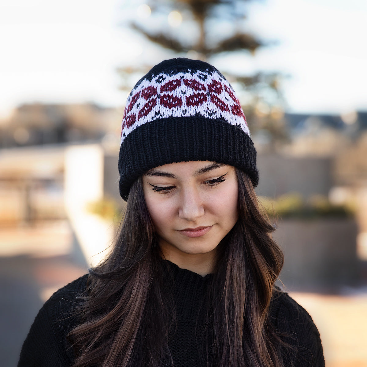 Crosspoint Beanie Fair Isle Hat Knitting Pattern
