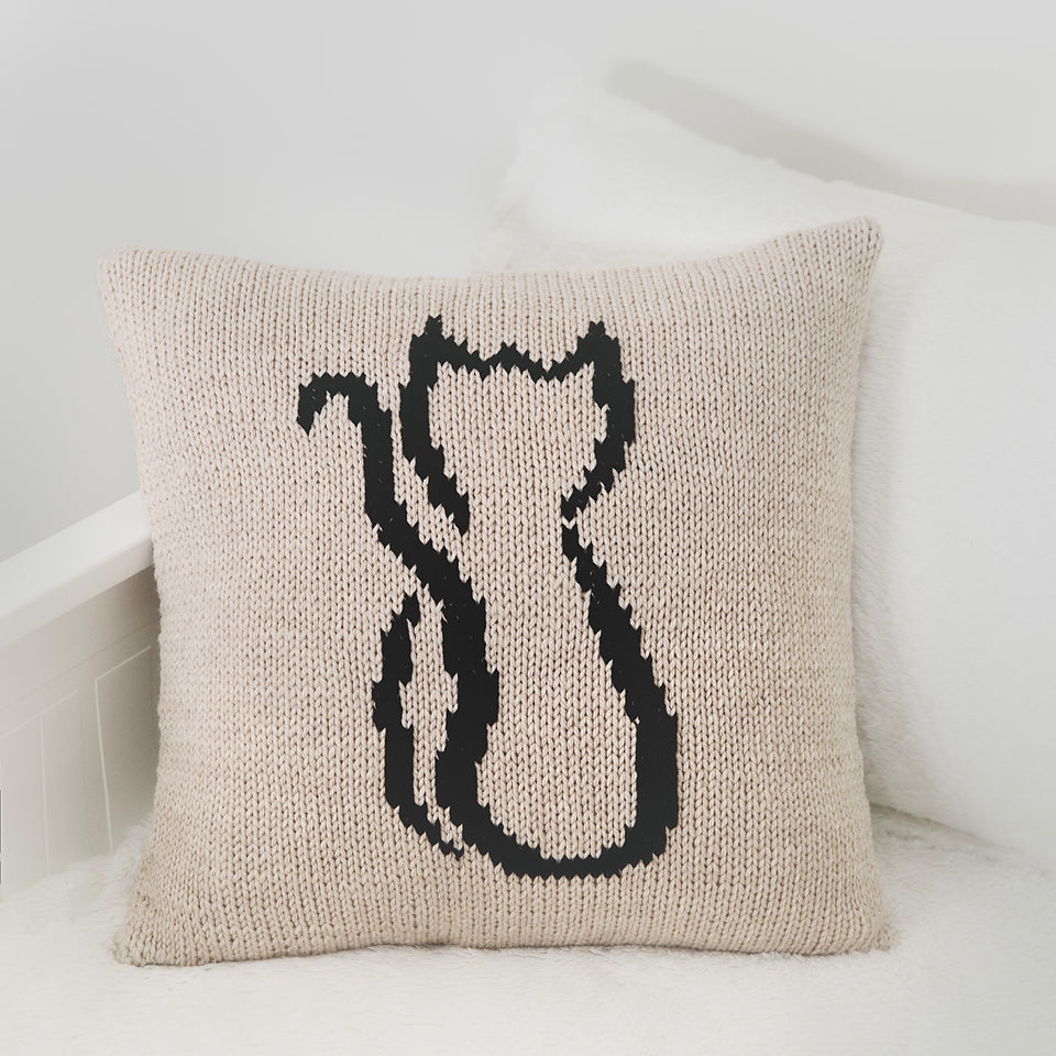 Purrfect Pillow Covers Knitting Pattern