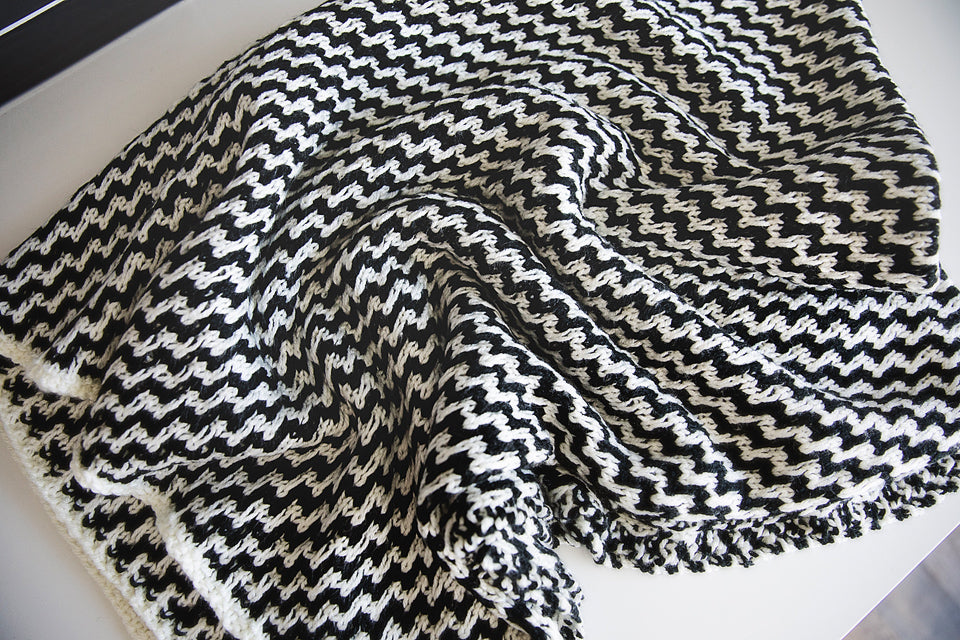 The Kensington Throw Blanket Knitting Pattern