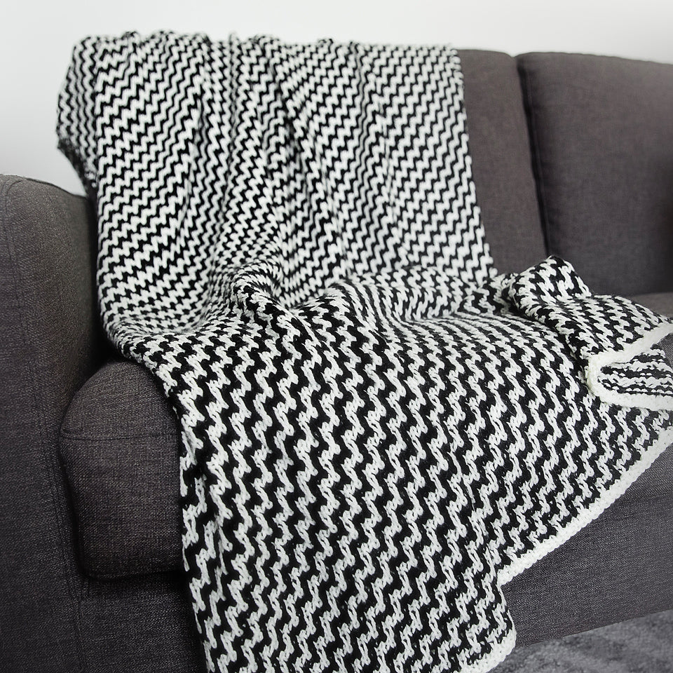 The Kensington Throw Blanket Knitting Pattern