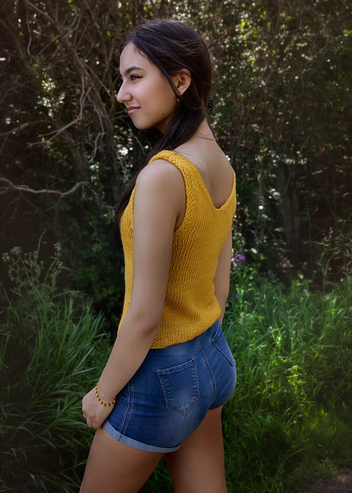 Lattice Tank Top knitting Pattern