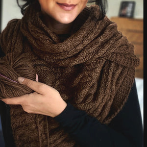 Alpine Cable Knit Scarf Pattern
