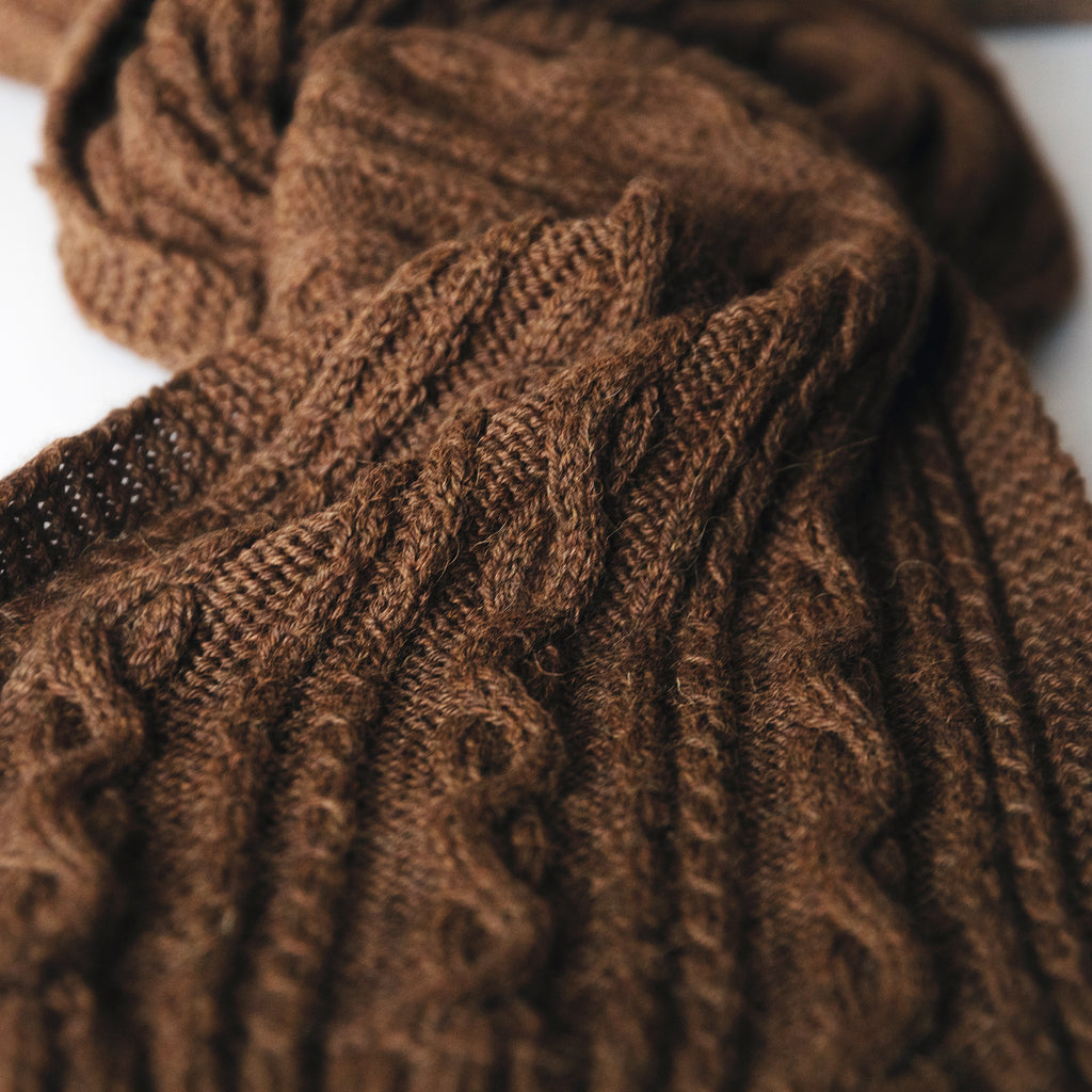 Alpine Cable Knit Scarf Pattern