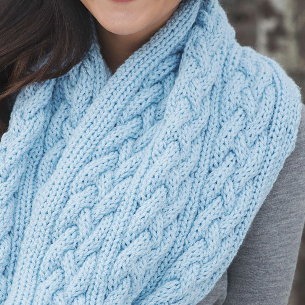Braided Cables Scarf Knitting Pattern