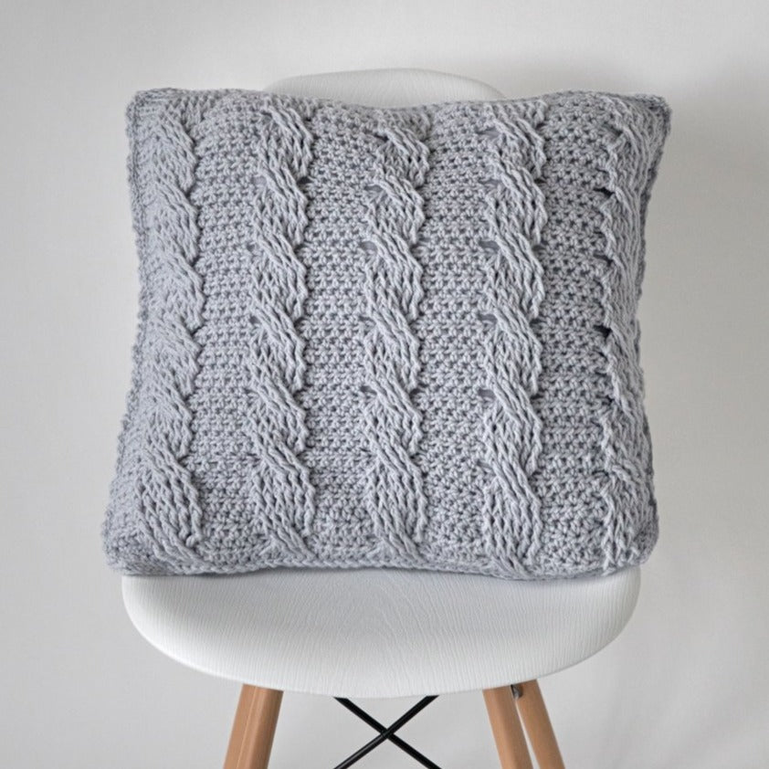 Cabled Throw Pillow Crochet Pattern