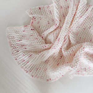 Rosebud Speckle Baby Blanket Knitting Pattern