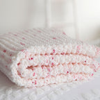 Rosebud Speckle Baby Blanket Knitting Pattern