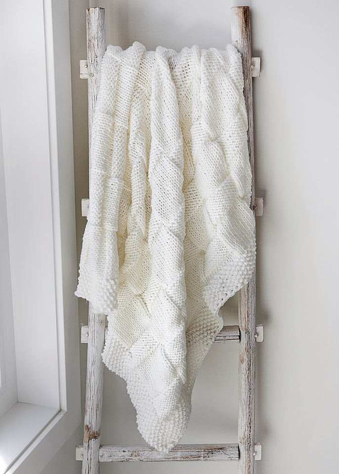 Chunky Basketweave Baby Blanket Knitting Pattern