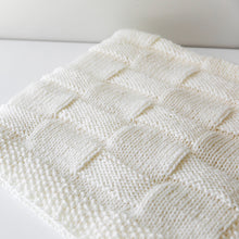 Load image into Gallery viewer, Chunky Basketweave Baby Blanket Knitting Pattern
