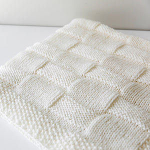 Chunky Basketweave Baby Blanket Knitting Pattern