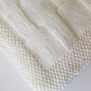 Chunky Basketweave Baby Blanket Knitting Pattern