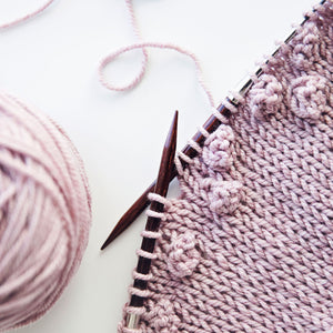 Chevron Bobble Stitch Blanket Knitting Pattern