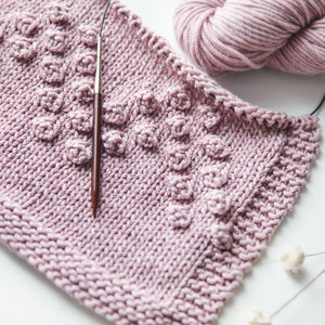 Chevron Bobble Stitch Blanket Knitting Pattern