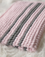Load image into Gallery viewer, Bobbles and Stripes Baby Blanket Crochet Pattern
