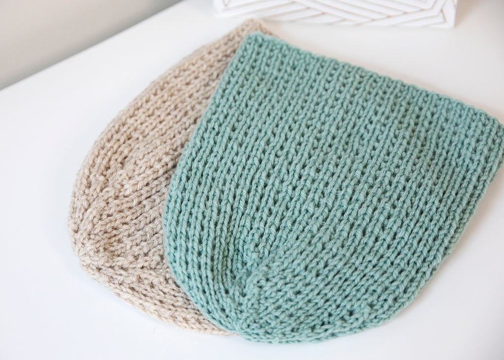 Broken Rib Stitch Beanie Knitting Pattern