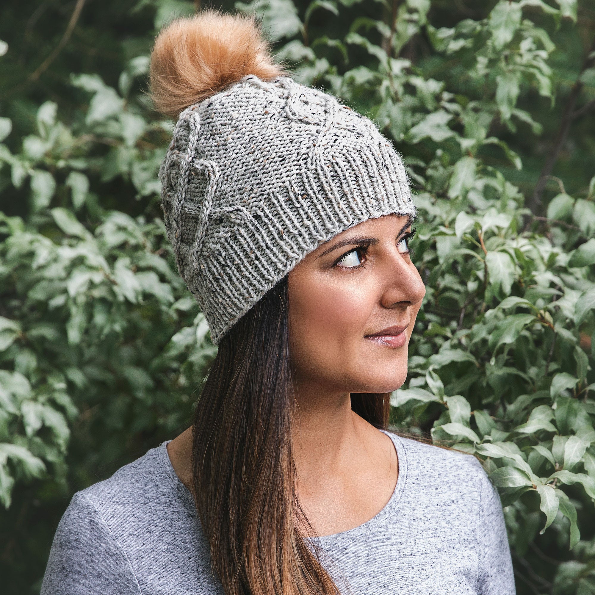 Shareen Cabled Hat Knitting Pattern