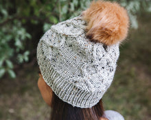 Load image into Gallery viewer, Shareen Cabled Hat Knitting Pattern
