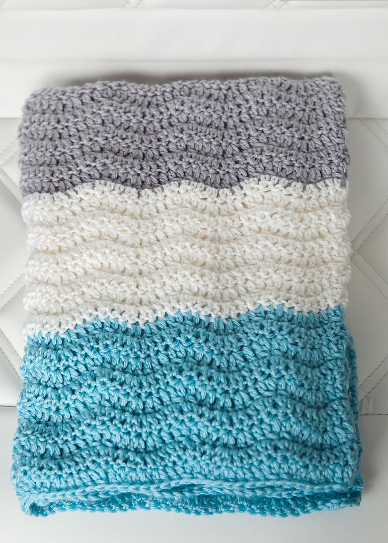 Wavy Chevrons Baby Blanket Crochet Pattern