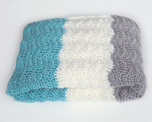 Load image into Gallery viewer, Wavy Chevrons Baby Blanket Crochet Pattern
