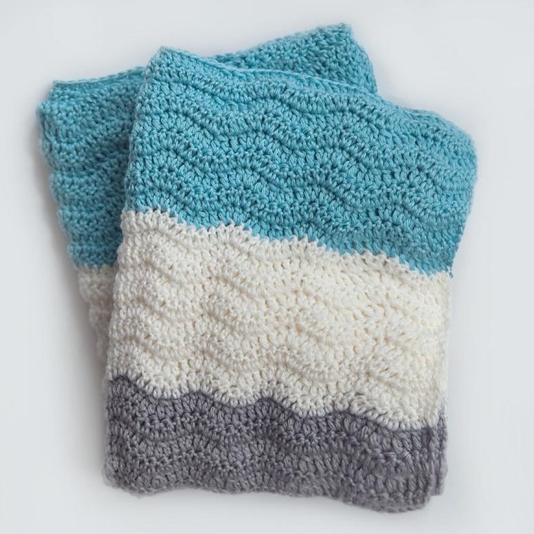 Wavy Chevrons Baby Blanket Crochet Pattern