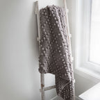 The Rhombus Bobble Stitch Throw Crochet Pattern