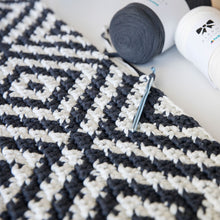 Load image into Gallery viewer, Diamond Lattice Rug Tapestry Crochet Pattern
