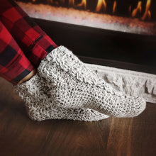 Load image into Gallery viewer, Cozy Warm Slipper Socks Crochet Pattern
