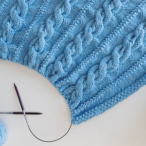 Cuddly Cable Knit Baby Blanket Pattern
