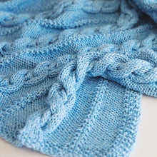 Load image into Gallery viewer, Cuddly Cable Knit Baby Blanket Pattern
