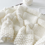 Chunky Basketweave Baby Blanket Knitting Pattern
